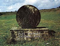 The Millstone emblem of the Peak Park